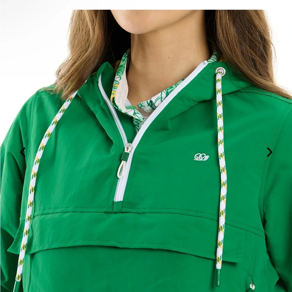 Good Good Golf Women's The Bay Windbreaker Jacket  Kelly Green Size L - Picture 2 of 16